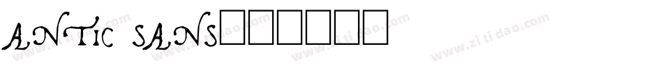 antic sans字体转换